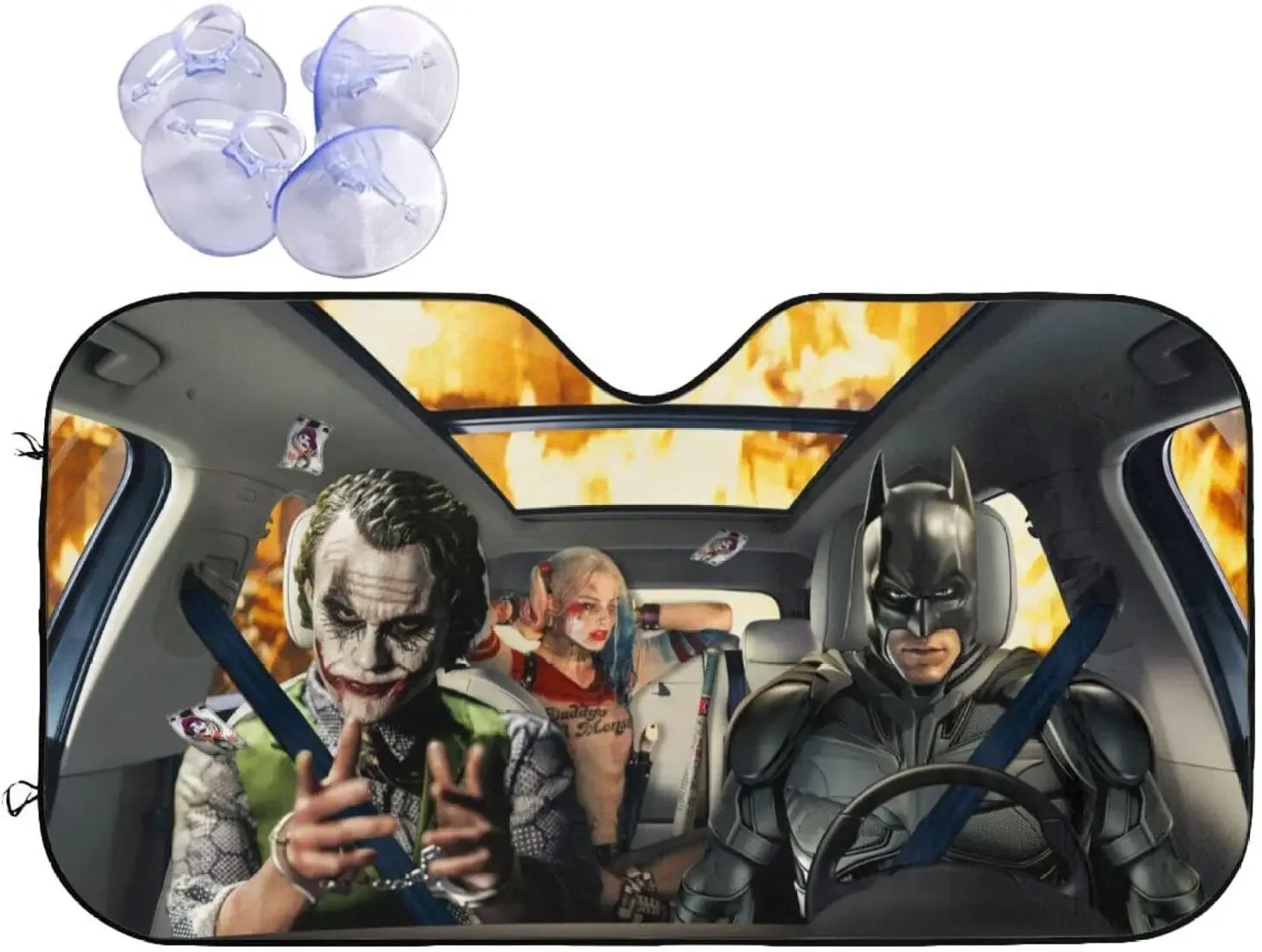 

Front Windshield Sun Shade - Accordion Folding Auto Sunshade for Car Truck SUV - Blocks Uv Rays Sun Visor Protector - Keeps Your