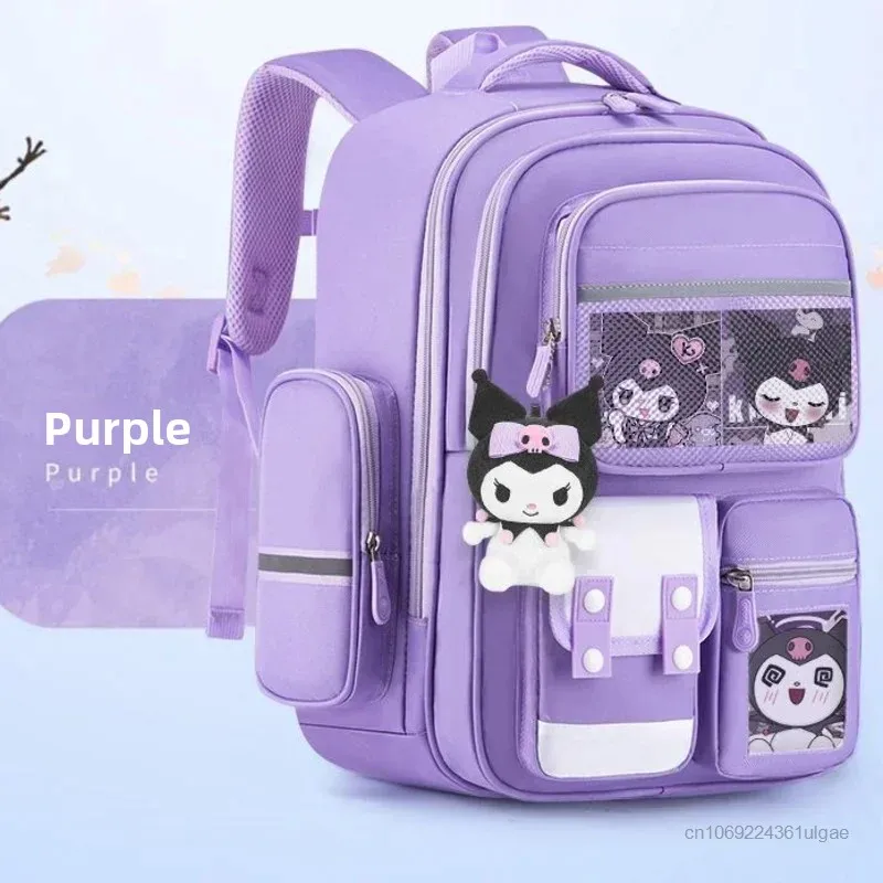 حقائب سانريو كورومي اللطيفة Y2k للفتيات حقيبة مدرسية عصرية للتلاميذ حقائب ظهر فاخرة خفيفة الوزن للأطفال بسعة كبيرة وحقيبة كتف