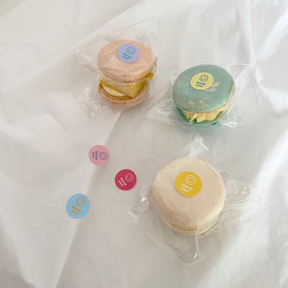 60Pcs Colorful Thank You Stickers DIY Party Gift Cookies Cake Packaging Decoration Labels Sticker Stationery