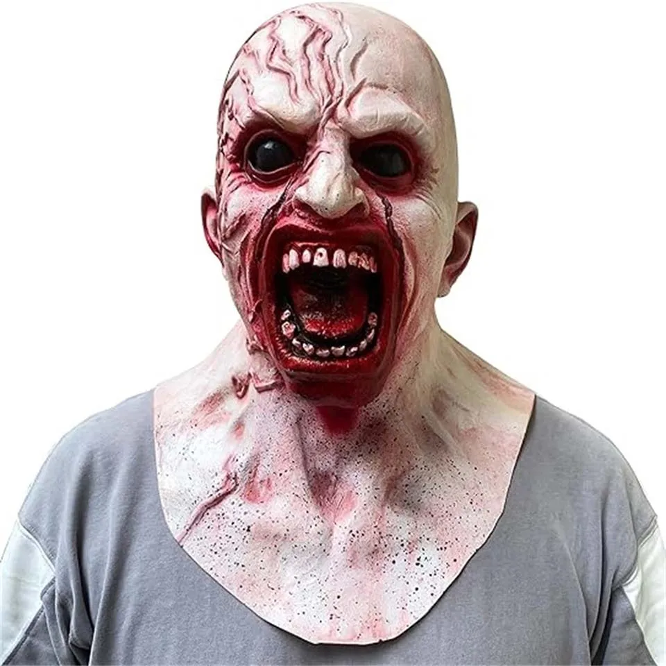 Horror Zombie Mask Creepy Halloween Scary Realistic Face Mask Adult Party Cosplay Costume Props Horror Infected Zombie Masks