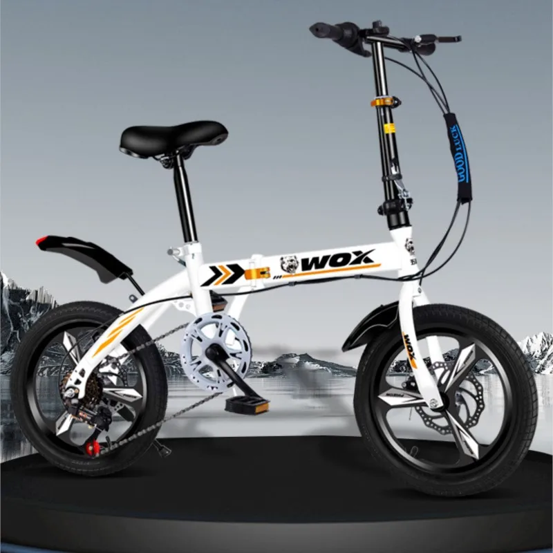 Mini Folding Bicycle 12 Inch 14 Inch Small Bike For Male And Female Students Portable Ultra Light Variable Speed Disc Brake 2024