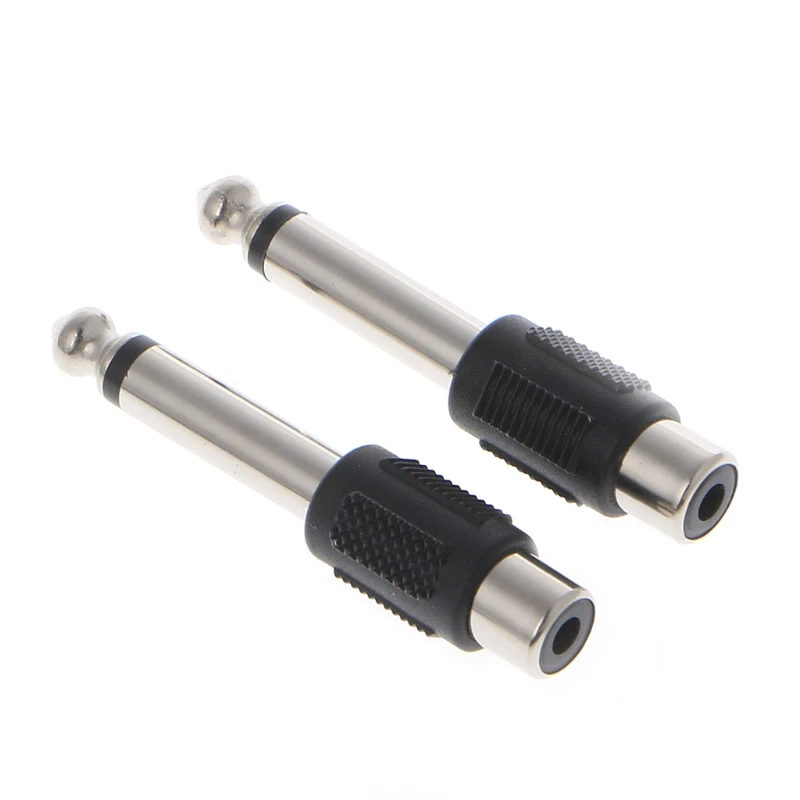 Conector hembra RCA de 10 piezas a 6,35mm y 1/4 ", conector macho Mono o adaptador