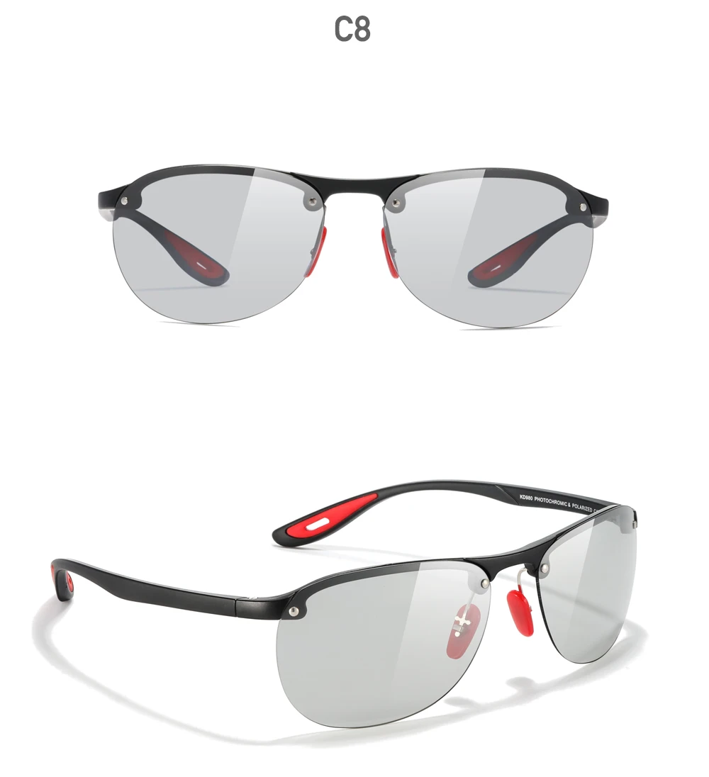 KDEAM Ultraleichte polarisierte Sonnenbrille für Herren, sportlich, elastisches TR90-Material, große Größe, 63 mm Linsenbreite, Angelbrille – Detail 18