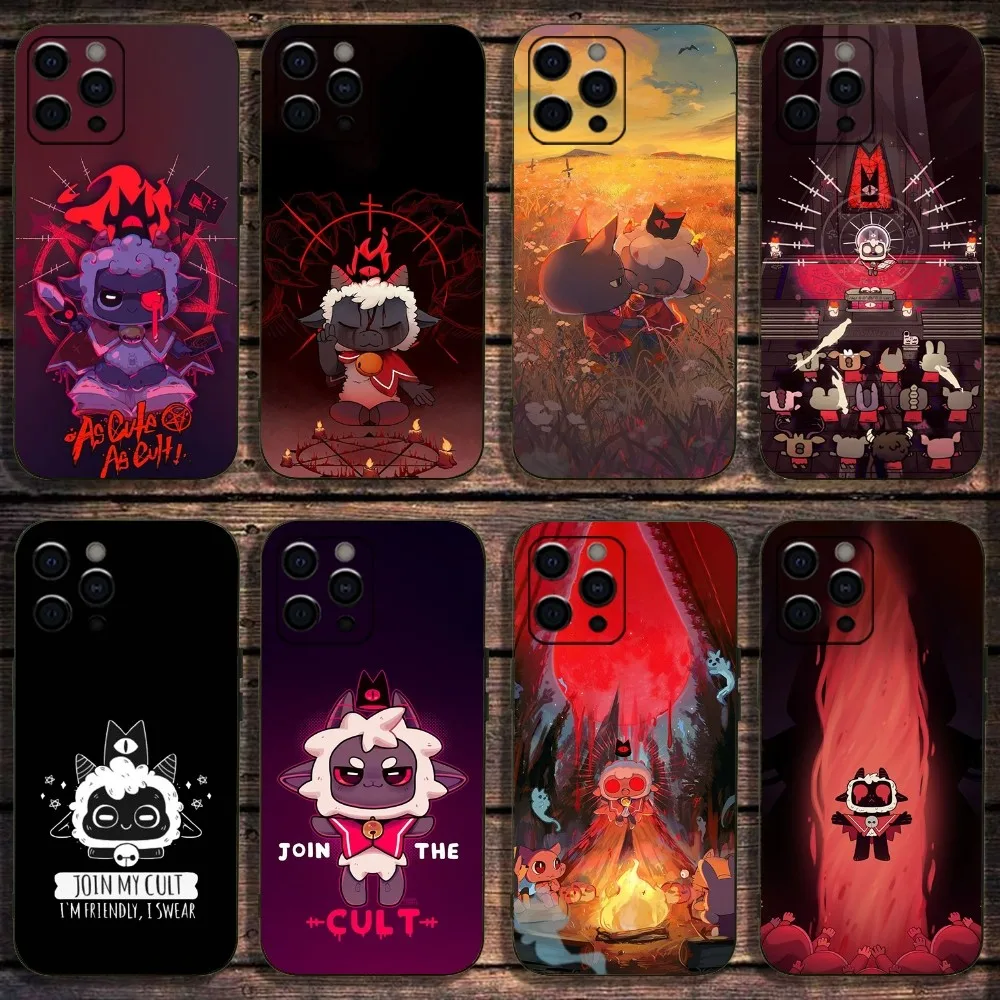 Чехол для телефона Game C-Cult Of The Lamb для Apple iPhone 15,14,13,12,11,Pro,X,XS,Max,XR,Plus,Mini Soft Black Cover