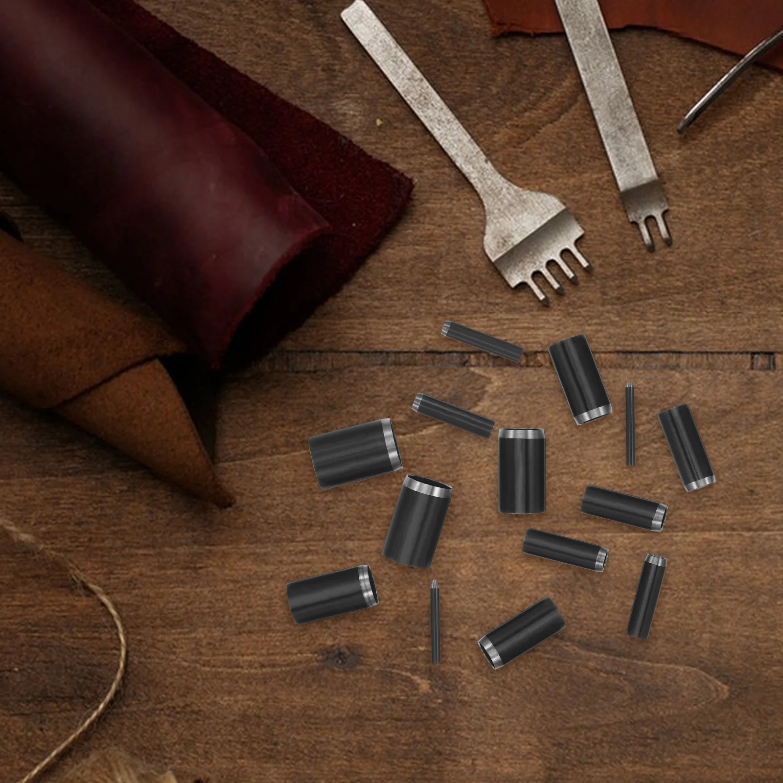 

15Pcs 15 Sizes Round Hole Punch Craft Tools Kit for DIY Hollow Punch Cutter PU Working Hole Puncher Set