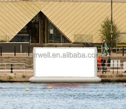Outdoor Advertising Inflatable Floating Billboard Water Triangle Billboard for Brand Promotion