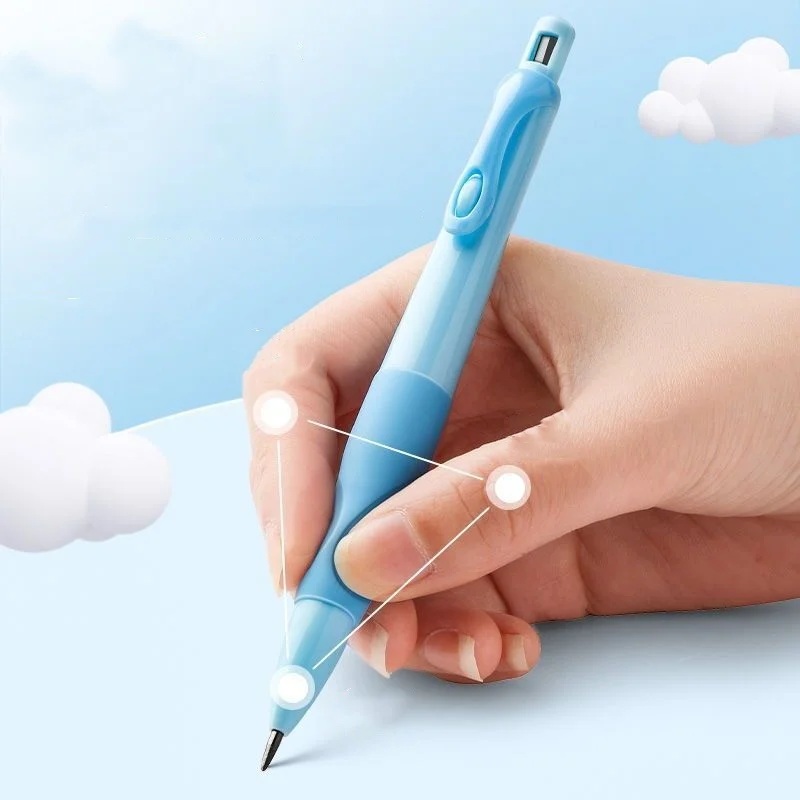 Positive Posture Automatic Pencil 2.0mm Thick Lead Excellent Grip Activity Pencil Write Constantly Elementary School Students