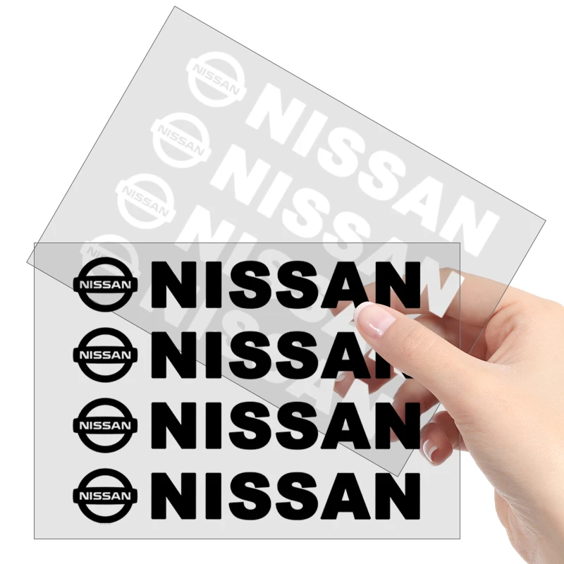 4Pcs Car Door Handle Stickers Tire Rear View Mirror Decals For Nissan Nismo Almera Tiida Juke Teana Qashqai 350Z 370Z GTR