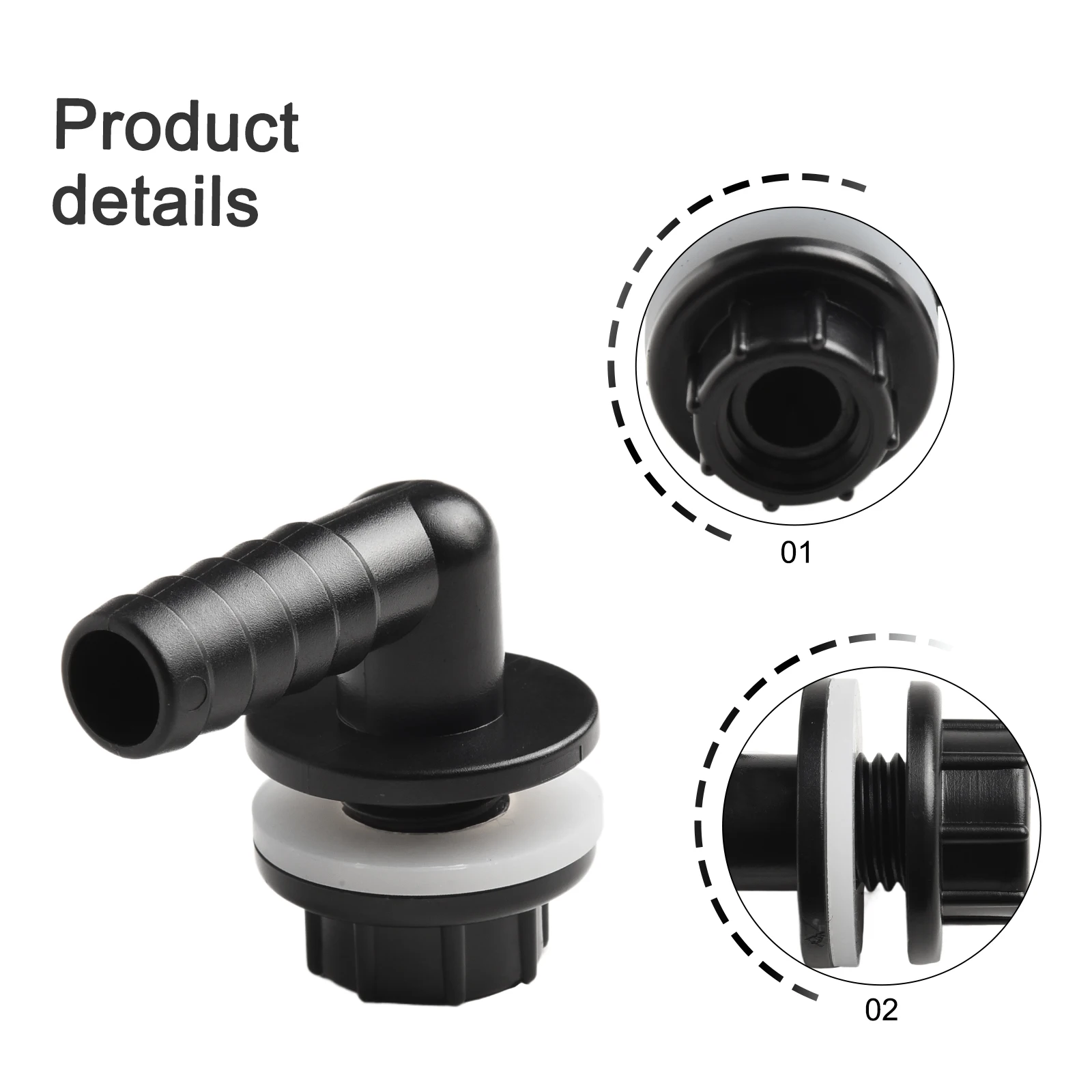 Secure and Easy to Install Elbow Connector Great for 38 to 14mm Hose Nozzle and For Water Tank Fish Tank Irrigation