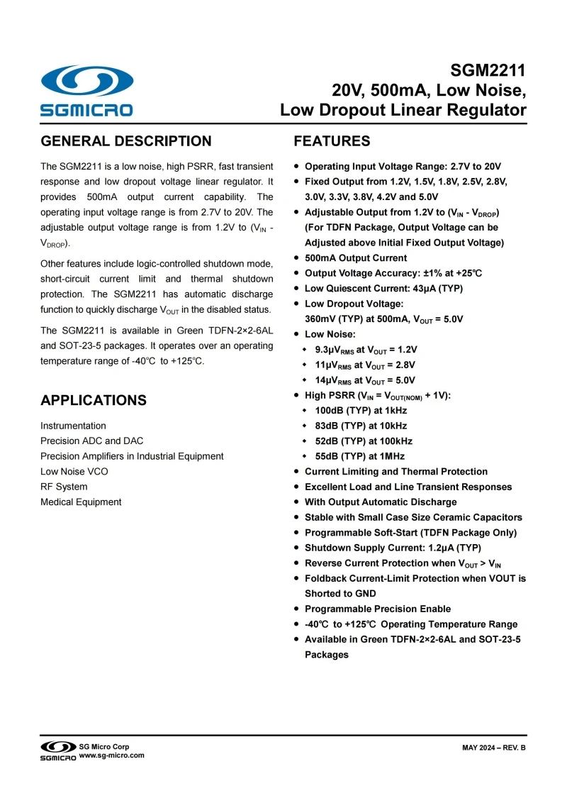 10Pcs/Lot SGM2211-4…