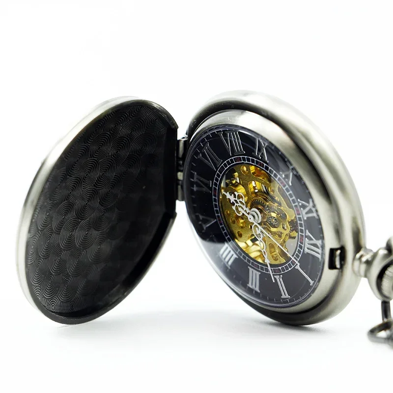 سويسرا الصليب الأحمر الجوف اليد الرياح الميكانيكية ساعة الجيب الكلاسيكية الرجال النساء ساعة الجيب هدية #4