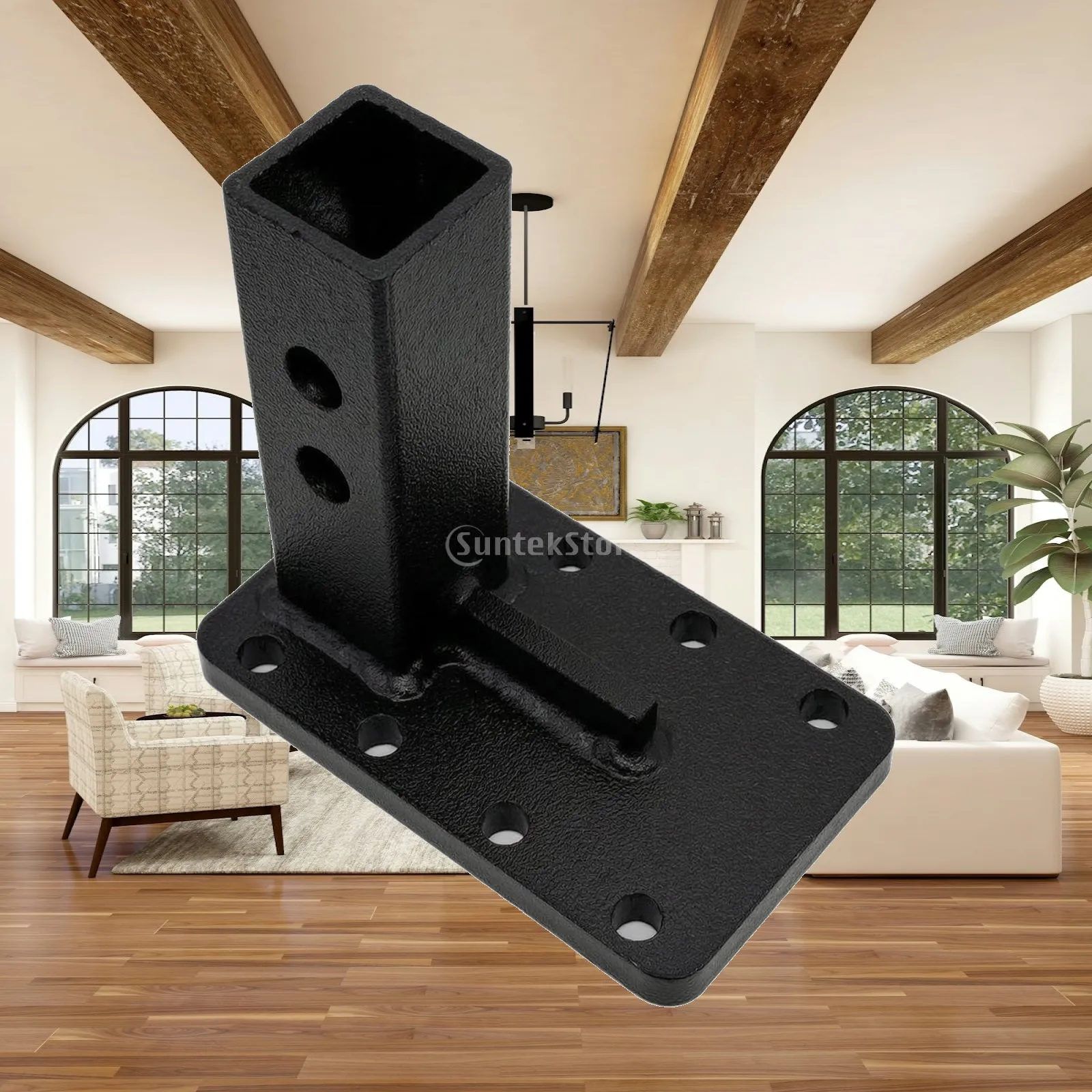 Carbon Steel Trailer Hitch Connector Receiver Mount for RV Boat Towing Trailer Setup