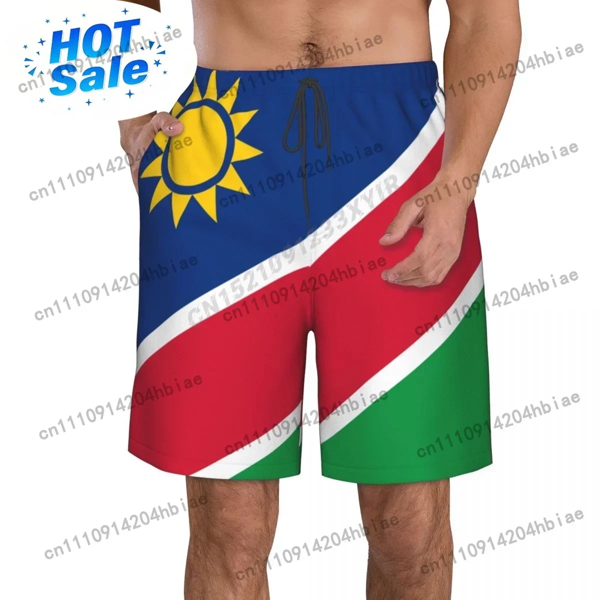Summer Men's Namibia Flag Beach Pants Shorts Surfing M-2XL Polyester Swimwear Running