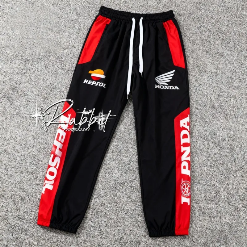 2025 جديد هوندا سباق فريق موضة شارع العليا سراويل تقليدية الرجال دراجة نارية سباق الدراجات سرعة التجفيف دراجة نارية السراويل