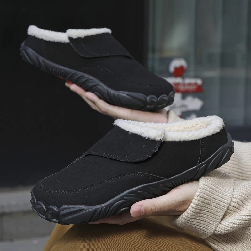 Winter Shoes New Casual Resistant Women Chunky Sole Comfortable Top Quality Men Plush Brand Non Slip Padded Fur Cotton Slippers