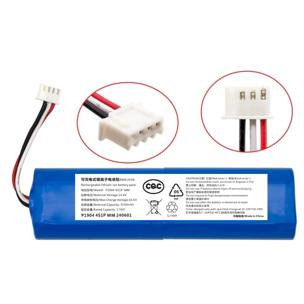 Replacement Vacuum Battery 14.4V 3500mAh for Ecovacs Deebot DG31 DG36 DV33 N5 Ozmo 930 N8 N8 Pro Robot Vacuum Cleaner