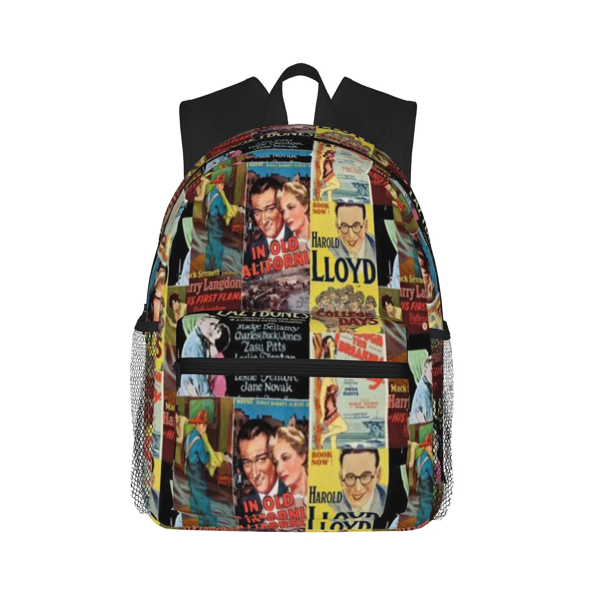 Vintage Movies Picture Montage  6  Casual Backpack for Students and Adults Backpack women