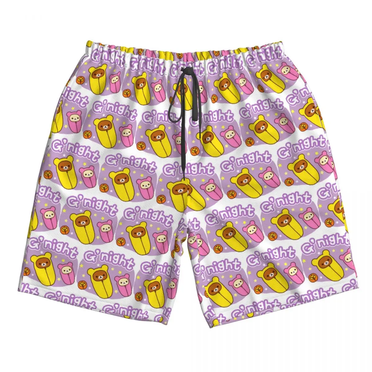 

Good Night Rilakkuma Trunks Beach Board Shorts Casual Quick Dry Swim Summer Men Pants