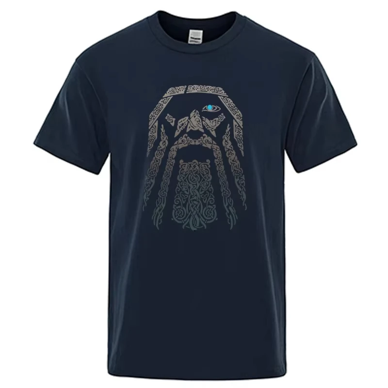 Viking Odin Celtic Knot Graphic T‑Shirt Nordic Mythology Print Men Women Short Sleeve Casual Vintage Norse Streetwear Tee