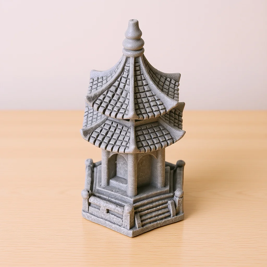 

Mini Pagoda Statue Stone Material Realism Intricate Detail Versatile Garden Entryway Decoration Longlasting Setup Friendly