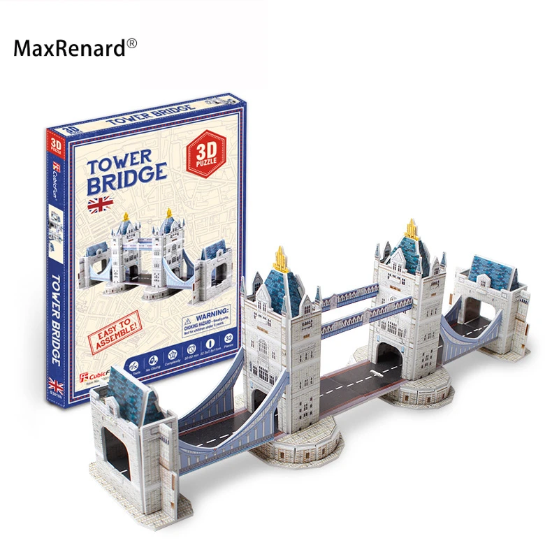 MaxRenard Mini 3D Stereo Micro Puzzle Paper DIY Model World Famous Constructions Toys for Kids Adult Home Decoration Gift