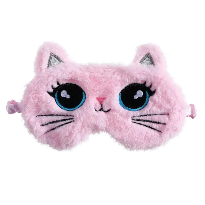 Cartoon Plush Eye Mask Simulation Silk Lunch Break Cute Students Cat Plush Eye Shading Tool Blackout Colorful Plush Eye Mask