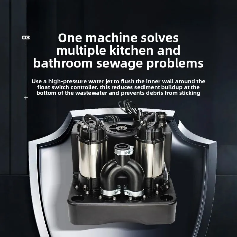 Kitchen Bathroom Basement Automatic Villa Automatic Toilet Sewage Pump