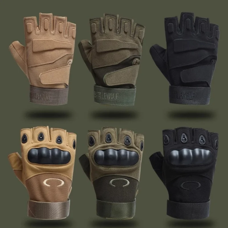 

Outdoor Half Finger Gloves Men's Sport Climbing Motorcycle Riding Anti-Skid Protective Hiking Tactical Gloves