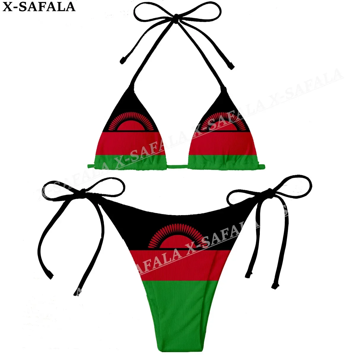 

Malawi Country Flag 3D Print Women Micro Sexy Bikini Bra Set Summer Beachwear Sexy Beach Two Pieces Bathing Suits Swimwear