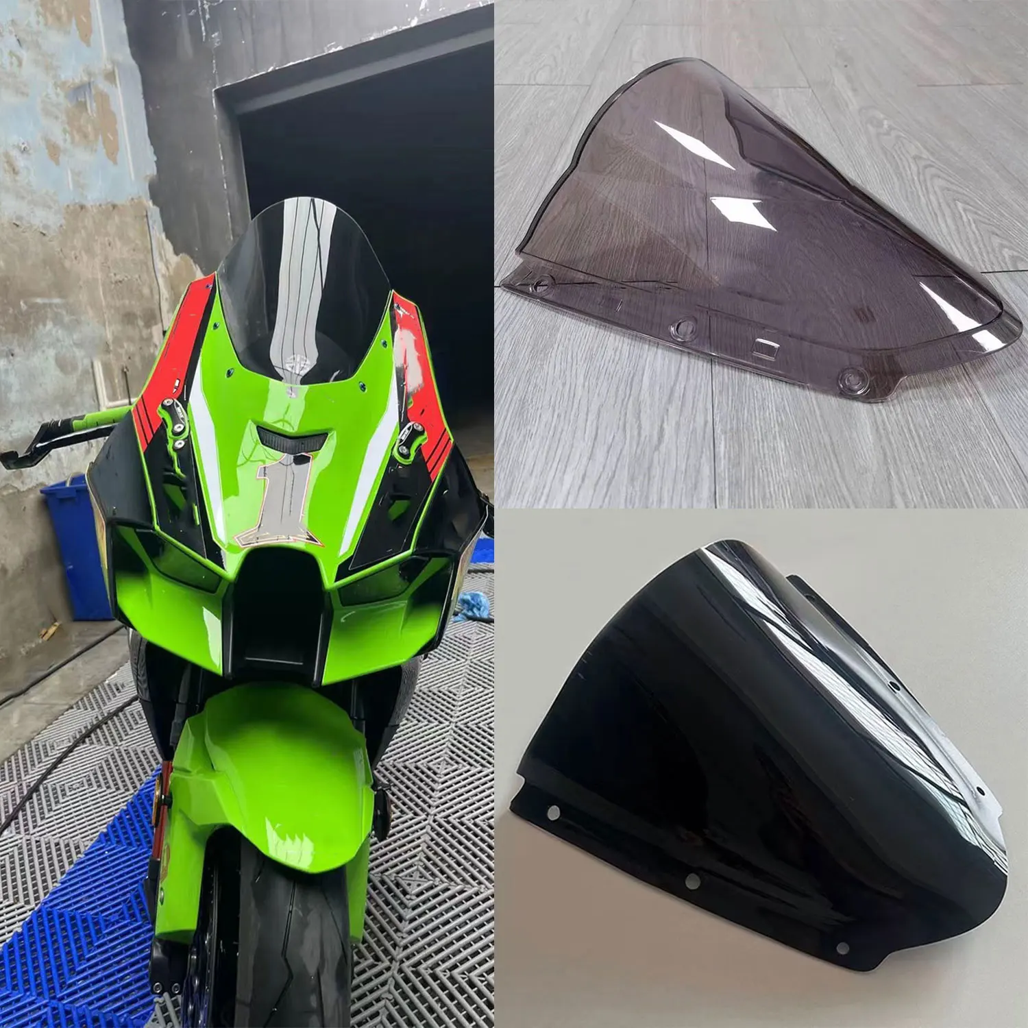 

Для Kawasaki ZX10R ZX-10R 2021 2022 2023 2024 ZX 10R 10RR лобовое стекло двойной пузырь ветровое стекло экран дефлекторы ветра