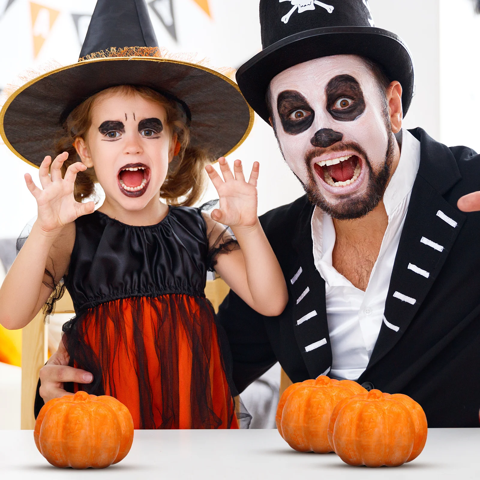 

20pcs Simulation Pumpkin Decor White Embryo Diy Craft For Halloween Party Kids Artificial Vegetable Models Harvest Festival