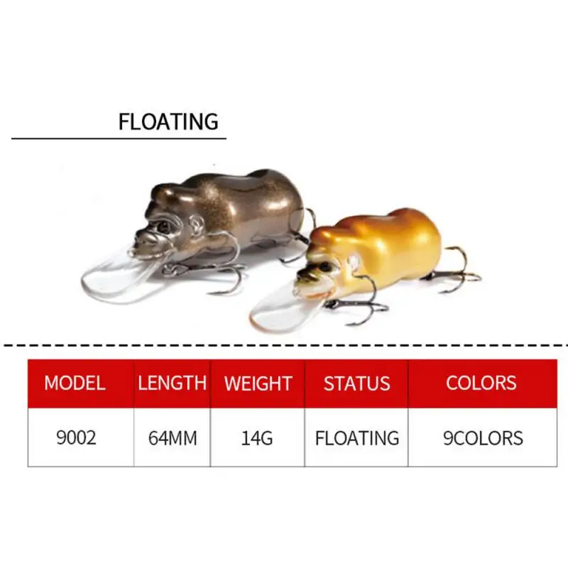 2/4/6PCS 64mm/14g Bionic Bait Water Surface Noise Fishing Goods 9 Colors Fishing Lures Japanese Fishing Accessories Fishing Bait