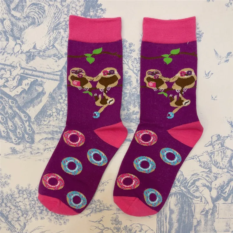 Dorosła załoga Unisex Cartoon Funny Otter Lover Socks Beaver Walrus Morse Sea Dog Lion Seal Beaver Ocean Park Souvenir Couple Items — zdjęcie 6