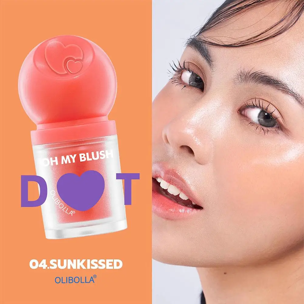 天然液体着色チーク,絹のような光沢のあるメイク,顔の輪郭,ヌードルージュ,化粧品,高品質,w0l7,1個