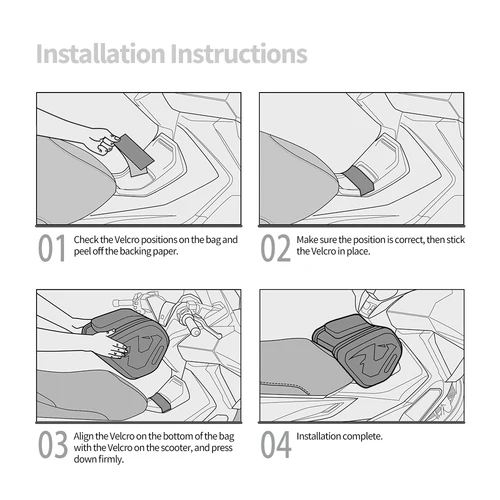 Imagen 2 del producto Bolsa rígida para motocicleta Rhinowalk de 16L, bolsa de túnel para motocicleta y scooter con funda impermeable y correa para el hombro para Honda, BMW, YAMAHA