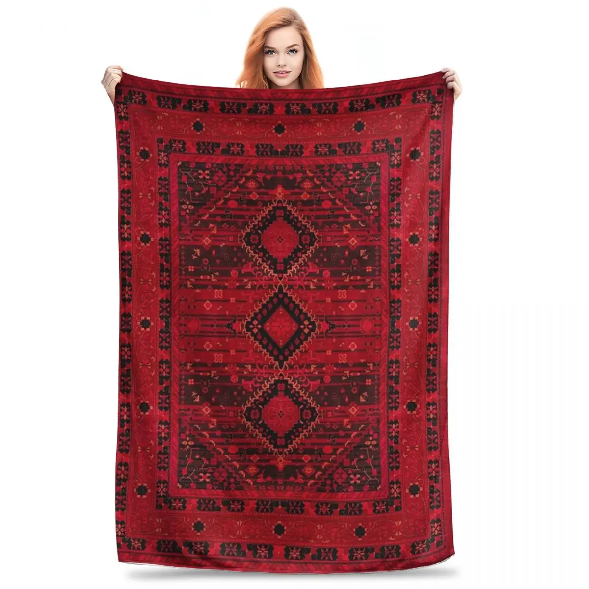 Crimson Heritage Oriental Moroccan And Ottoman Blanket Flannel Multi-function Throw Blankets Sofa For Couch Throws Bedspread