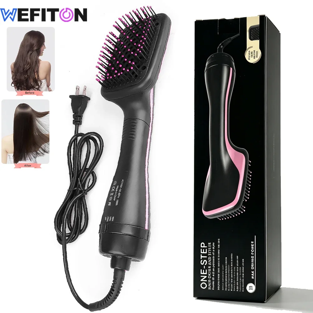 1PCS 3 in 1 Hair Dryer Brush Straightener Negative Ions, One-Step Blow Dryer Drying Straightening Smoothing, 3 Heat Speed