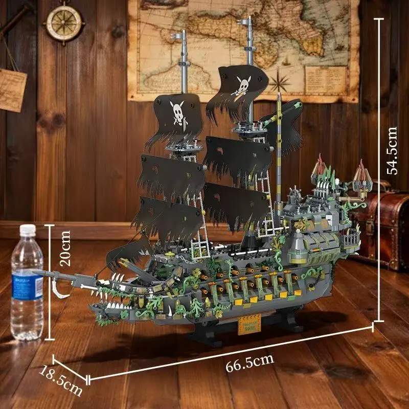 Fangcheng FC6015 Flying Dutch Ship Model Children's Educational Building Block Toy Collector's Edition Intellectual Gift