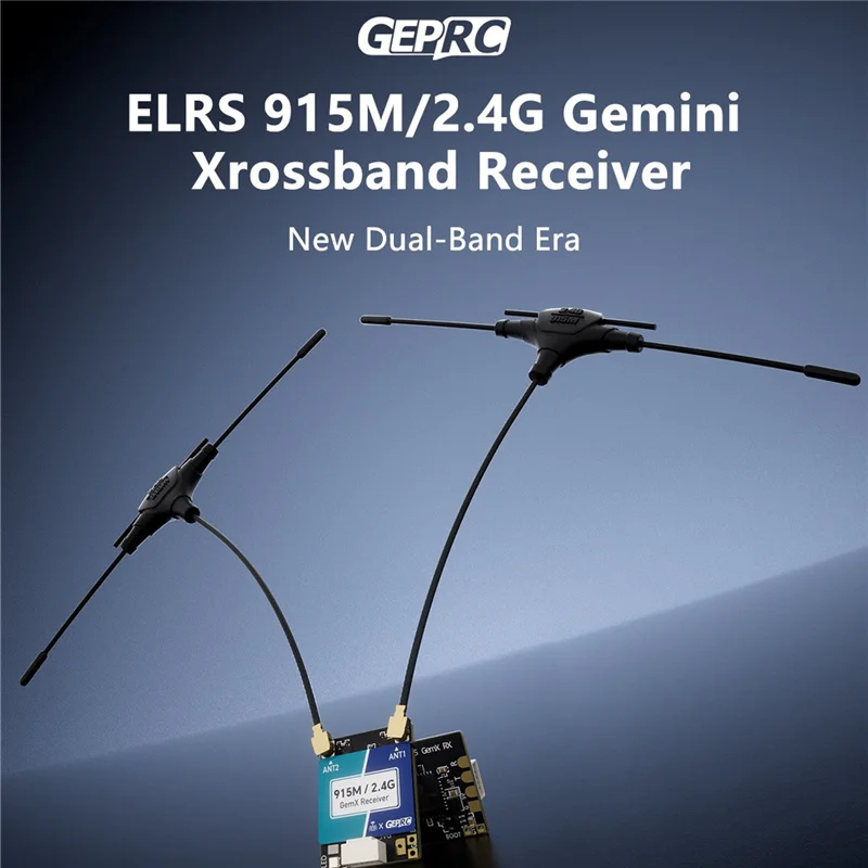 

GEPRC GemX ELRS 915 МГц 2,4G Gemini Xrossband приемник двухдиапазонный интегрированный TCXO