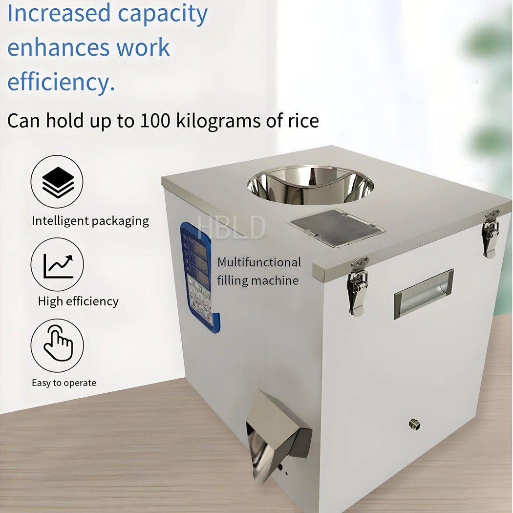 HBLD Quantitative Auger Filler, Screw Powder Divider Stainless Steel Dispenser For Coffee Seasoning Powder Packing Work