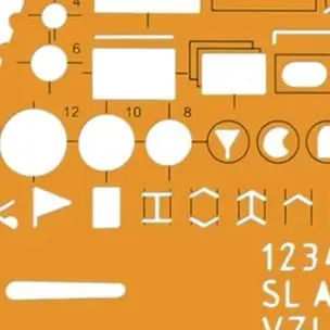 1:50000 Scale Translucent Plastic Drawing Template Ruler With Standard Geometry Symbols For Professional Mapping And Sketching T