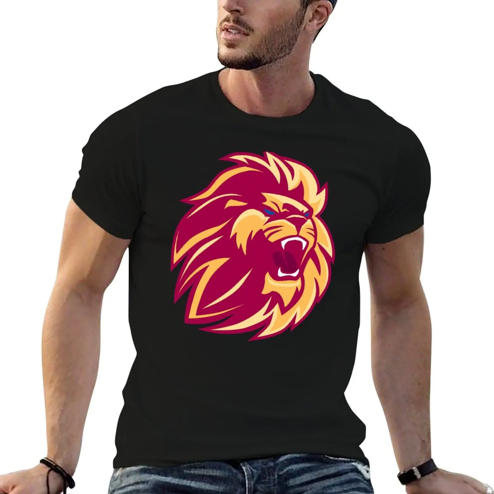 Lion Artwork Fan-art T-Shirt vintage t shirts shirts graphic T-shirts for men cotton