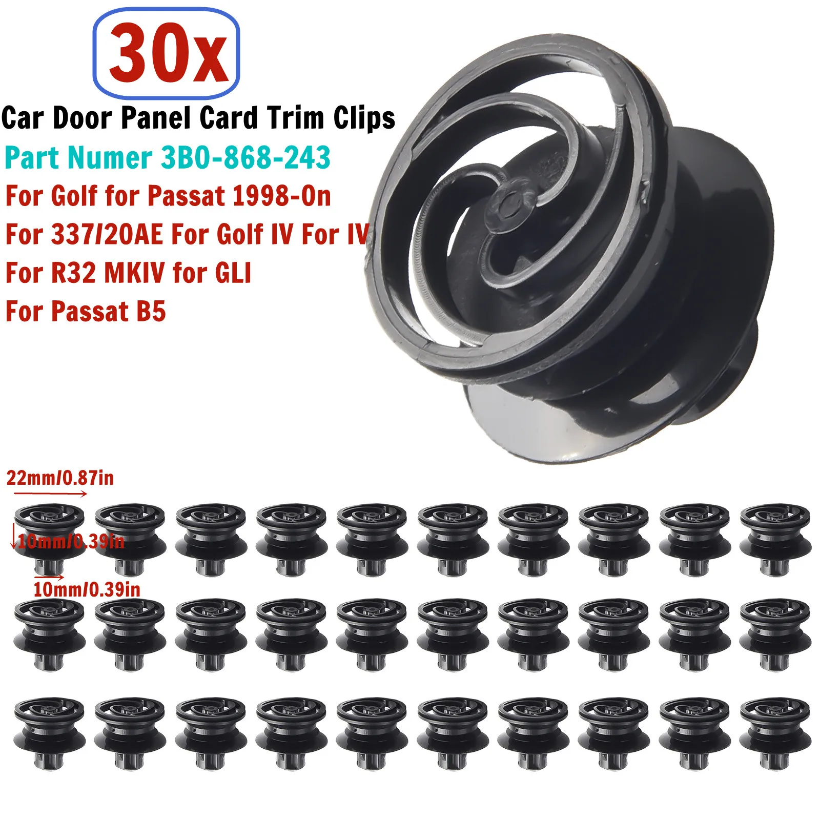 30Pcs Nylon Black C… - image