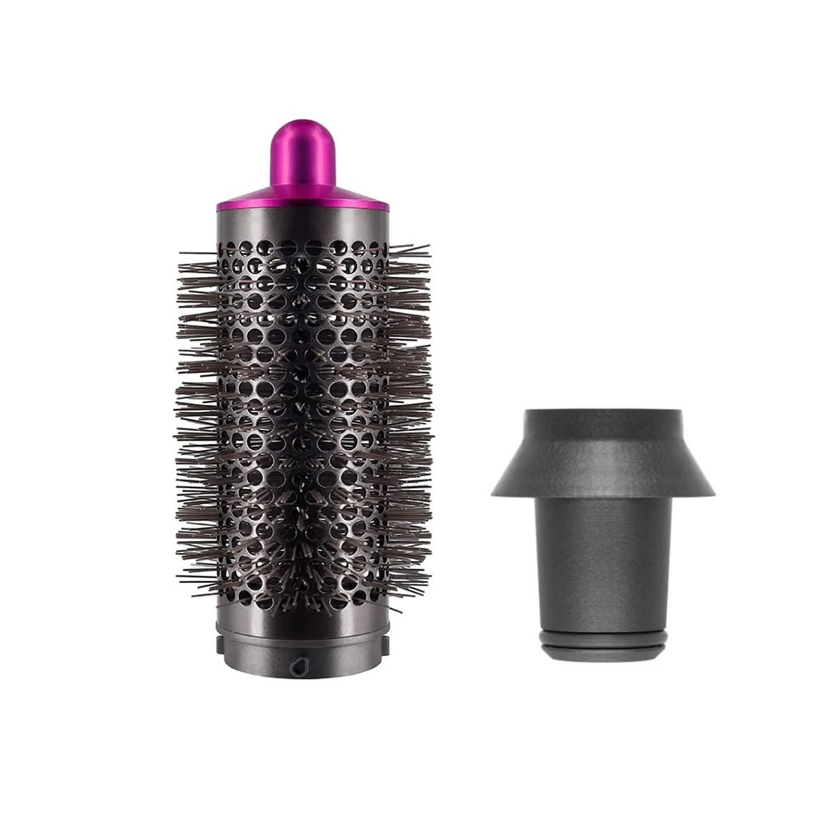 Zylinderkamm und Adapter für Dyson Airwrap Styler / Supersonic Haartrockner-Zubehör, Lockenhaar-Werkzeug, Rosenrot und Grau