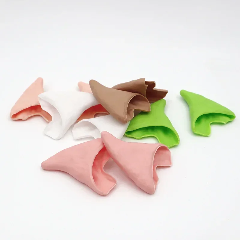 1 زوج اللاتكس لينة وأشار نصف قزم آذان تأثيري الدعائم لحفلة الهالوين مضحك الهوبيت قزم الأذن الملحقات #4