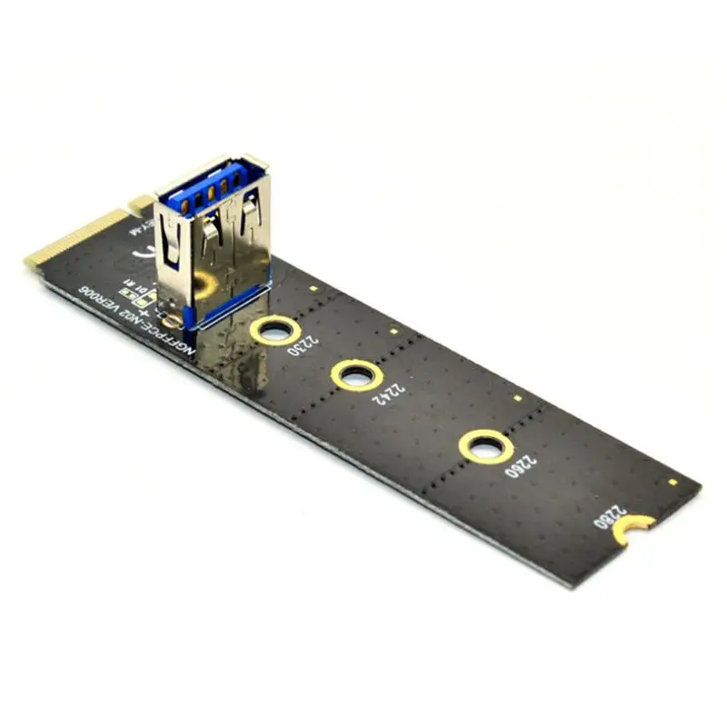 M.2 Ngff To Pci-e X16 Adapter Alloy Portable Black Office Accessories M.2 To Pci-e X16 Slot Adapter Card Convenient Mini