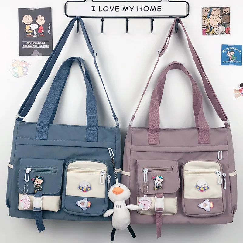 Nowe płótno torebki damskie torba młodzieżowa moda damska torba na ramię uniwersalne torebki damskie Crossbody pokrowiec Bolsas