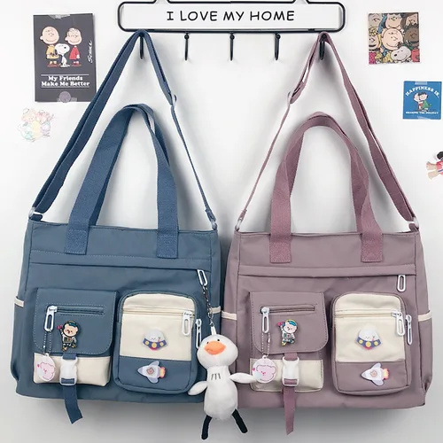 Imagen 2 del producto Bolso de lona para mujer, bandolera de hombro, versátil, a la moda, novedad