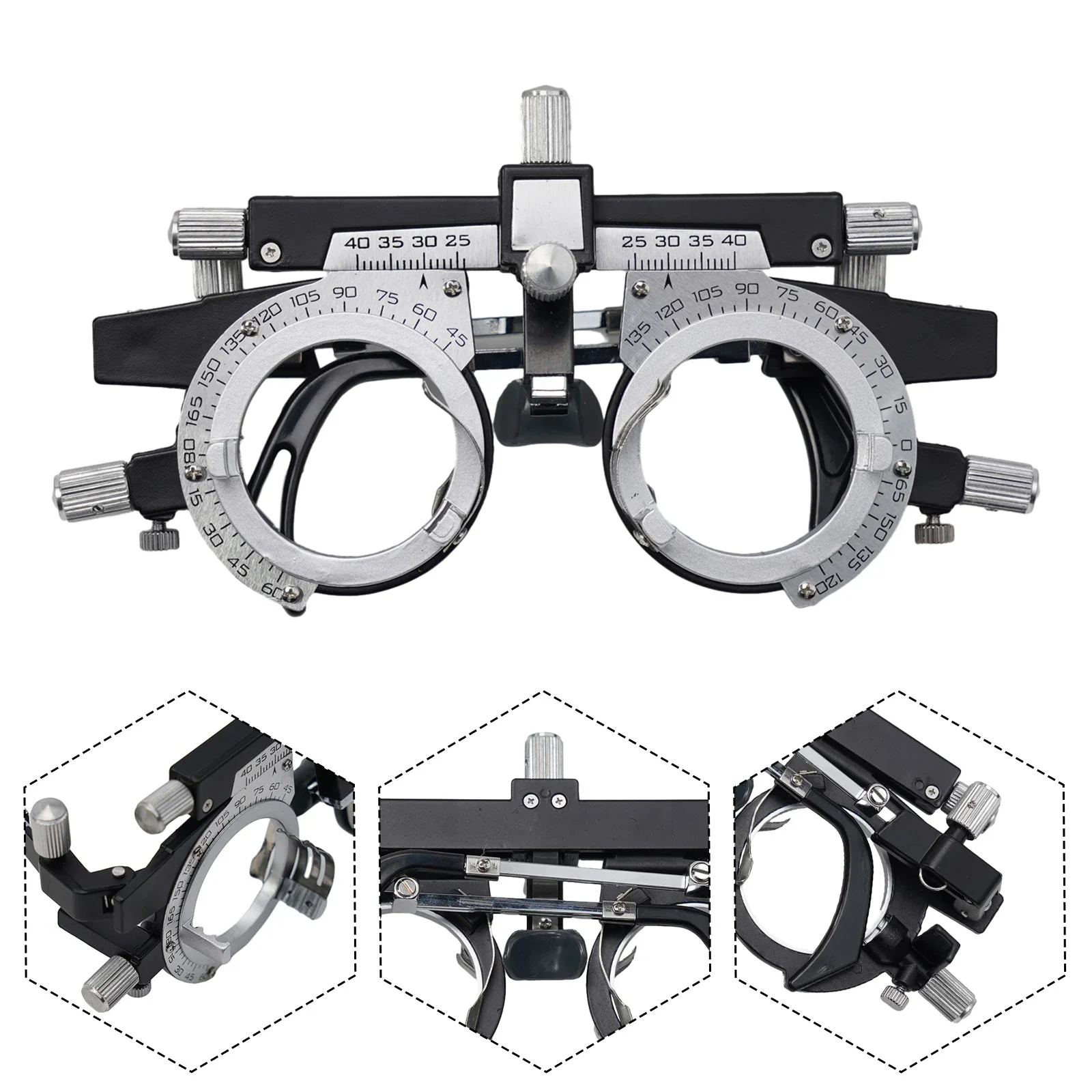 Imagem -04 - Optometria Optical Trial Lens com Moldura Ajustável Instrumentos Ópticos Lense Eye Test Tool