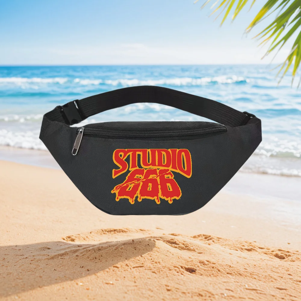 

Studio 666 Logo Design Waist Backpack Crossbody Chest Bag Street Casual Sporty Fashionable Simple Unique Printed Design